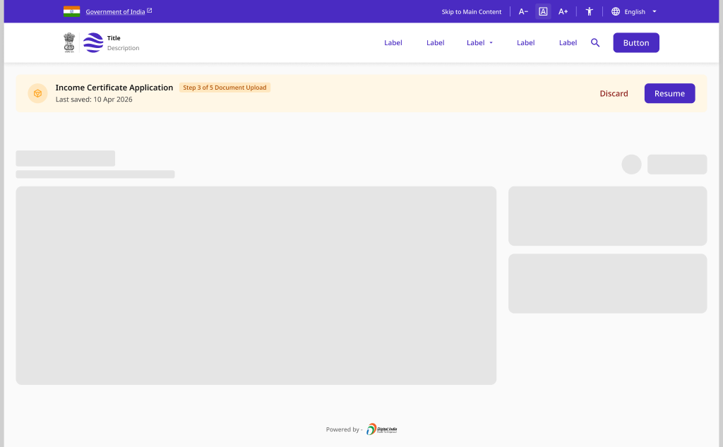 Save and Resume — Draft Banner Landing (desktop)