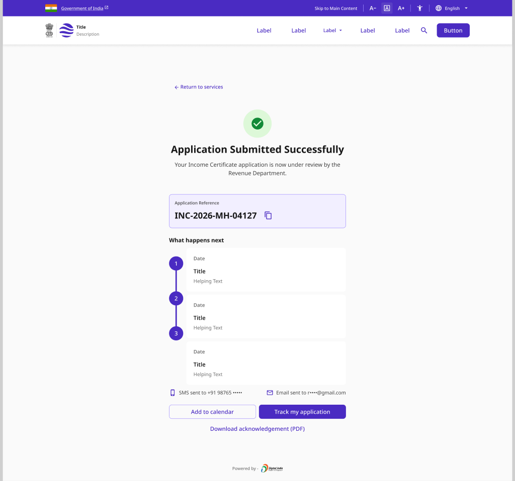 Submission Acknowledgement — Success (desktop)