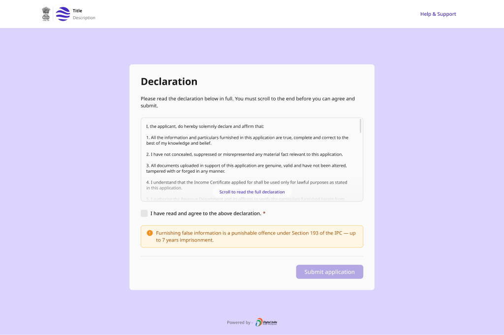 Declaration Before Submission — Declaration (desktop)