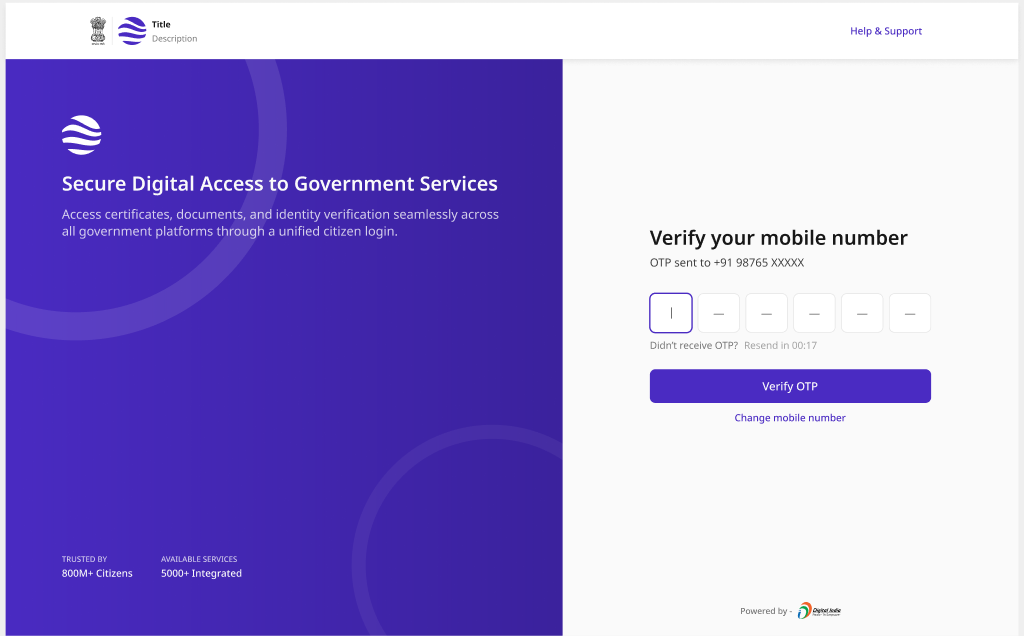OTP Verification — Enter OTP (desktop)